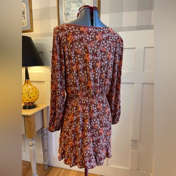 Floral Long Sleeve Dress Size Large - Picture 4 of 8